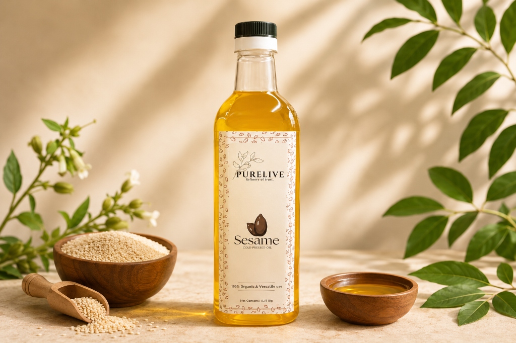 Black Sesame Oil Lakdi Ghani Extracted